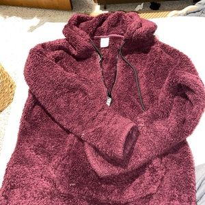 PINK Sherpa hoodie size m
